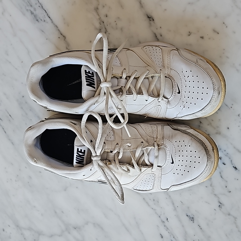 Nike Men's White City Court Leather Tennis Shoes 9.5